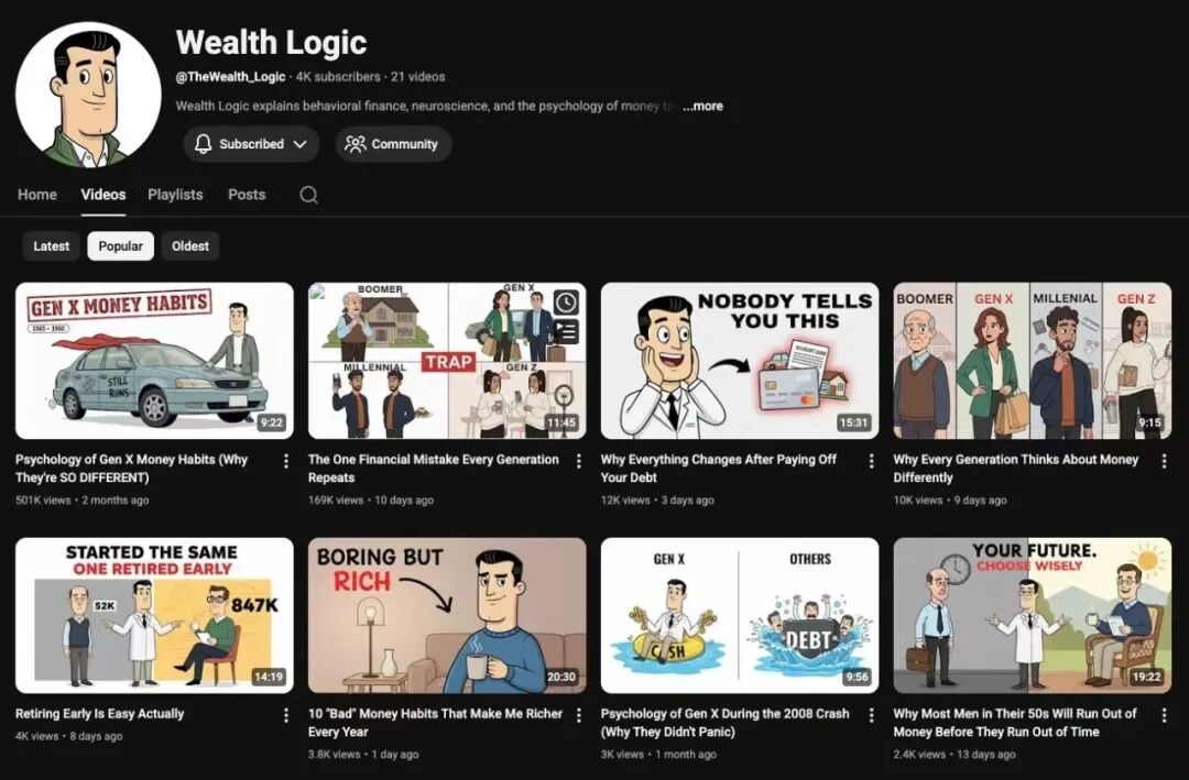 YouTube长视频发了5条，展示量破万了，作品没流量就这几个原因（附参考频道）