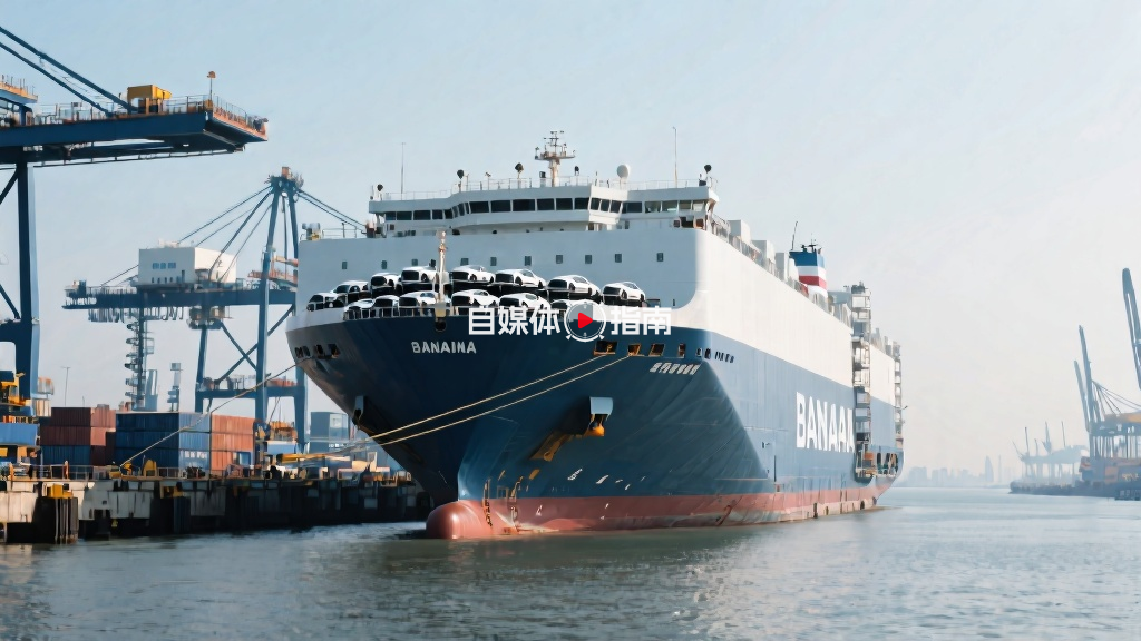 全球最大汽车滚装船首次驶入上海港的封面图